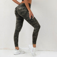 Digital Camouflage Button Multi-pocket Sexy Comfortable Sports