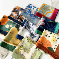 70 Small Square Towel Silk Scarf Women's Spring And Autumn Versatile Small Scarf Professional Scarf Fashion Decorative Scarf Hair Band Tied-up Hair Hair Tie