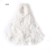 Women's Fashionable Thin Modal Monochrome Rayon Breathable Shawl Scarf