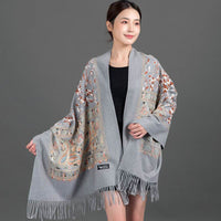 Scarf Shawl Cashmere Warm Cheongsam Outerwear