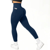 Solid Color Yoga Pants Nude Feel Hip Yoga Trousers