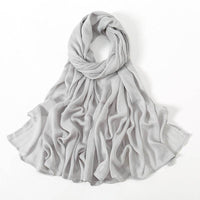 Solid Color Malay Indonesian Rayon Scarf Wide Brim Thin Modal Breathable
