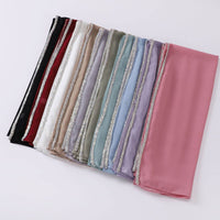Bright Diamond Long-edged Malaysian Scarf Chiffon Scarf