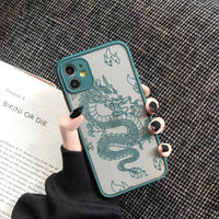 Frosted Mobile Phone Case Line Dragon