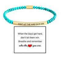 4mm Gold Bead Bracelet With Stainless Steel Curved Tube And Laser Engraving