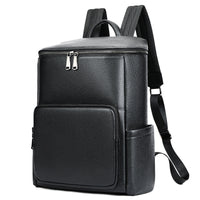 Mens Leather Commuter Casual Laptop Backpack