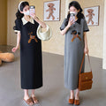Gentle-style Loose-fitting Cartoon Maternity Dress