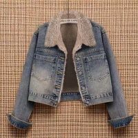 Women's Retro Short Loose Casual All-Match Denim Jacket