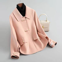 Women's Loose Large Size Autumn And Winter Thickening Double-sided Woolen New Coat