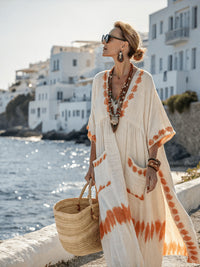 Elegant Plus Size Printed Long Large Hem Dress
