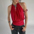 Sexy Deep V-Neck Camisole Womens Fashion Waist-Cinching Lace-Up Bustier