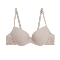 Women's Underwear Gathered Lace Side Bra With Steel Ring