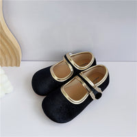 Children's Retro Shoes Red Velvet Girls' Shoes