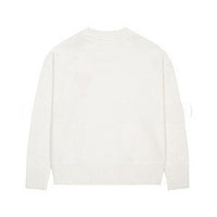 Spring And Autumn New Big Love Embroidered Crew Neck Cotton Sweater
