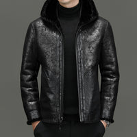 Men's Double-sided Double Gold Mink Velvet Turn-down Collar Coat