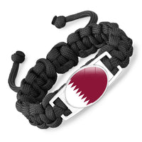 Flag-pattern Woven Adjustable Paracord Bracelet
