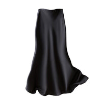 Printed Elastic Waist Slimming Large Hem Skirt
