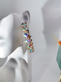 Rhombus Iridescent Large Hoop Earrings