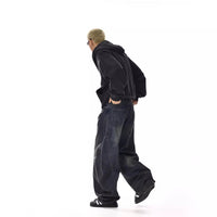 Mens American-Style Vintage Washed Bootcut Jeans