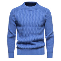 Men's Casual Loose Solid Color Round Neck Sweater