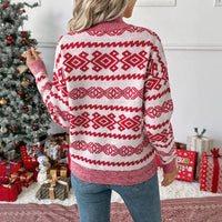 Hot Sale In Europe And America Hot Christmas Letters Crew Neck Pullover Sweater