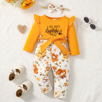 Fashion Letter Printing Romper Suit