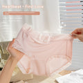 Mulberry Silk Crotch Mid Waist Traceless Triangle Lace Panties