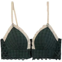 Small Chest Push Up Wireless Front Button Underwear For Women