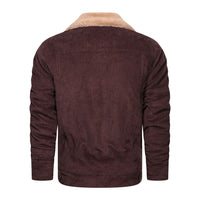 Corduroy Young Men's Jacket Casual Loose Large Size Men's Jacket Plus Velvet Thickened