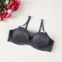 Women's Solid Color Lace Thin Half Cup Bra Push Up Shaping