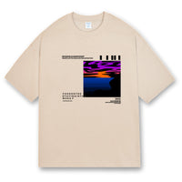 Silhouette Landscape Printing Short Sleeve Men