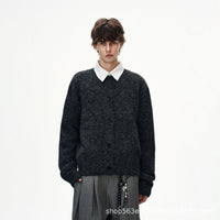 Street V-neck American-style Cardigan Sweater For Men