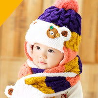 Bear Three-color Ear Protection Two-piece Set
