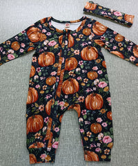 New Pumpkin Full Print Jumpsuit