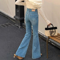Women's High Waist Stretch Slim Bell-bottom Pants