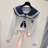 Fake Two-piece Women's Sweater Korean College Style