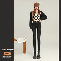 Fleece-lined Thick Jeans Women's Slim Fit