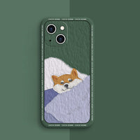 Oil Painting Shiba Inu Couple's Mobile Phone Case