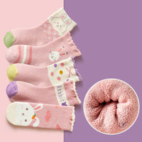 Cartoon Boys And Girls Winter Thickened Cotton Socks In The Tube