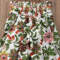 Two-piece Tube Top Shoulder Wide Leg Pants