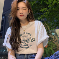 Short-sleeved Women's Clothing Ins Fashion Printing Fashion All-matching