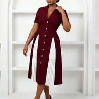 Women's Fashionable Simple Color-Block Dress
