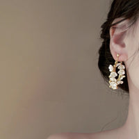 Dramatic Beachy Vacation-style Flower Tassel Earrings