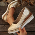 Women's Fashion Pointed Toe Low-cut Leisure Platform Shoes