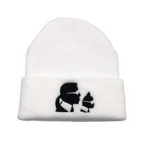 Embroidered Autumn And Winter Warm Knitted Woolen Hat