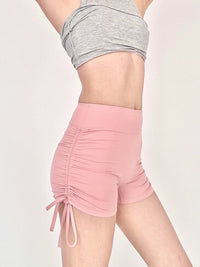 Women's Nude-Feel Drawstring Yoga Tight Shorts