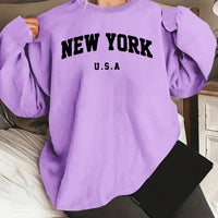 Hooded Sweatshirt Casual Long Sleeve Round Neck Women