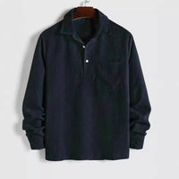 Solid Color Casual Men's New Long Sleeve Shirt