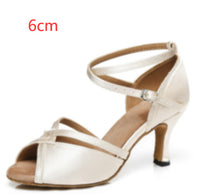 Latin Dance Shoes Soft Bottom Women's Adult Seamless Heel Wrapped High