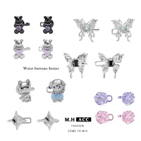 Liquid Metal Butterfly Belt Buckle